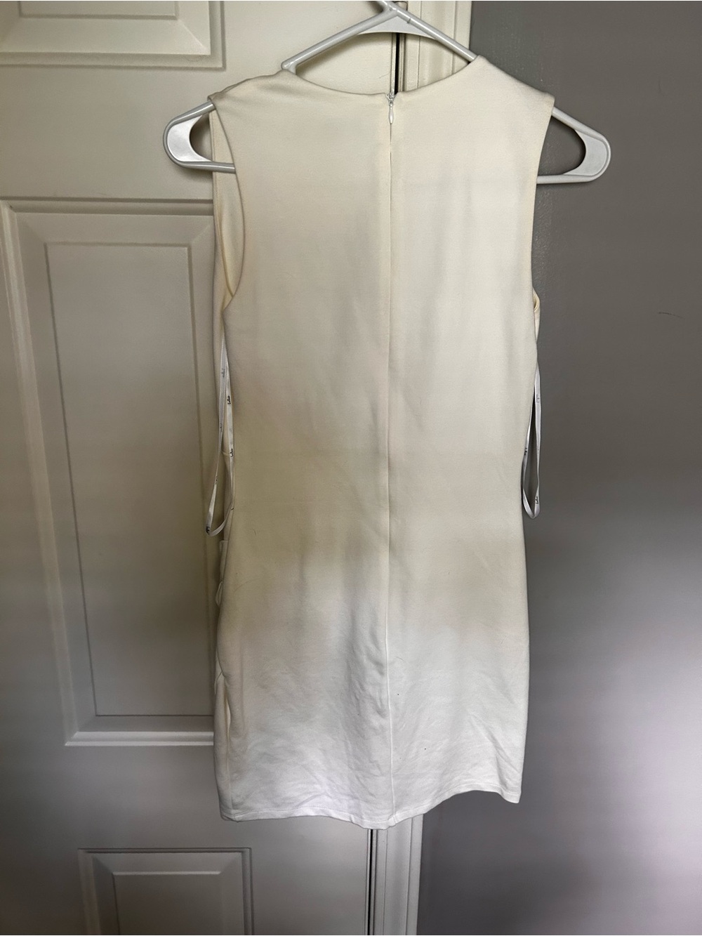 Lulu's Cream V-Neck Sleeveless Mini Dress - Picture 2 of 2